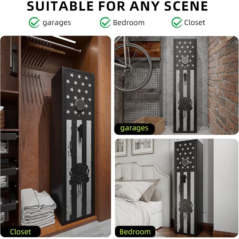 Large Gun Safe with Removable Shelves & Pistol Racks - Secure Storage