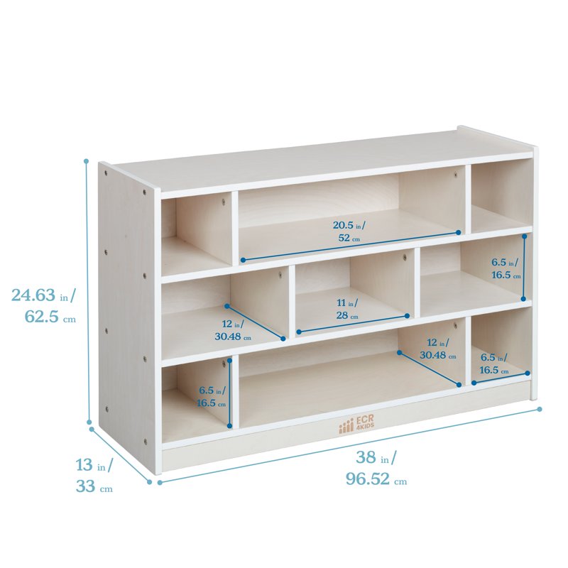 Mobile Building Block Storage Cabinet - Classroom Furniture with Locking Casters
