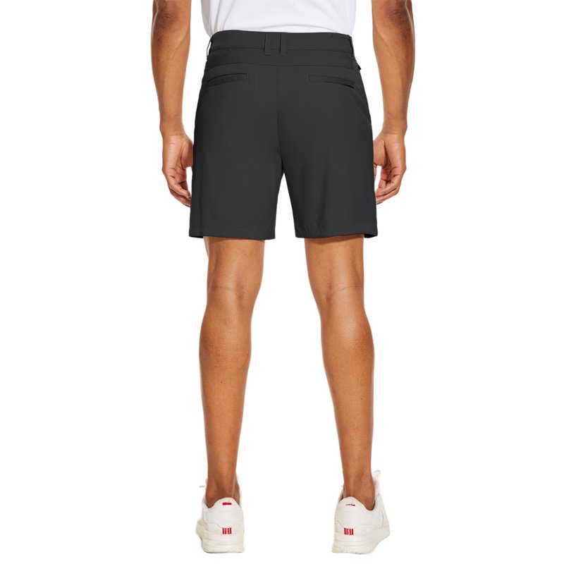 Puli Men’s Golf Chino Shorts 7" Flat Front Lightweight Quick-Dry Variation: Black, 30