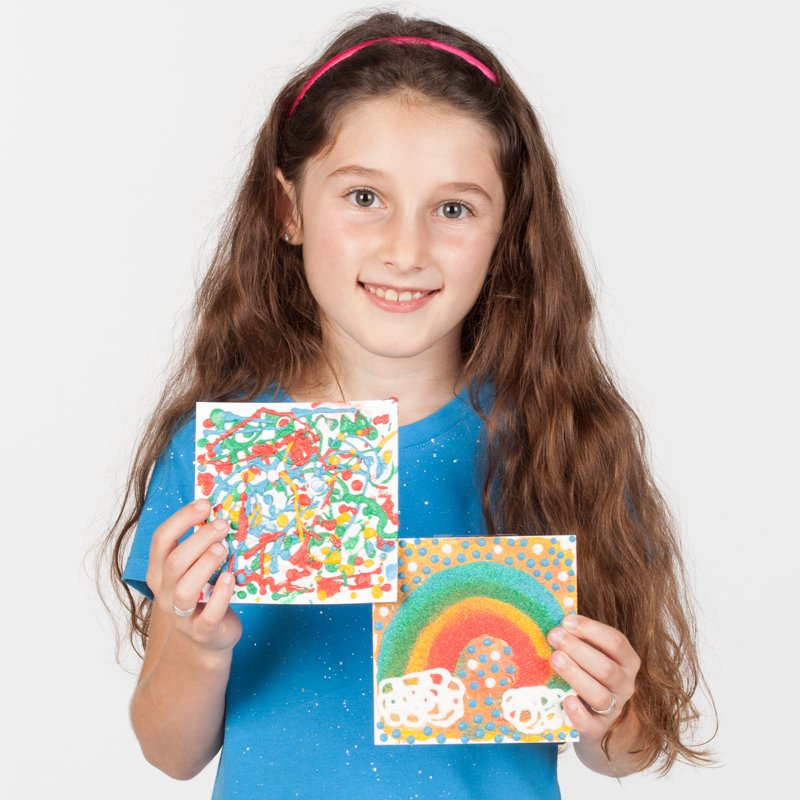Kids Art & Craft Sand Painting Kit with 5 Colors and Tools - Creative Kids Crafts