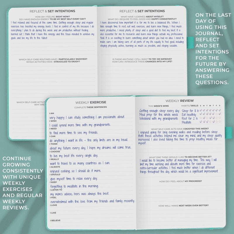 Self-Care Journal for Mindfulness and Wellness - 90-Day Reflection Notebook