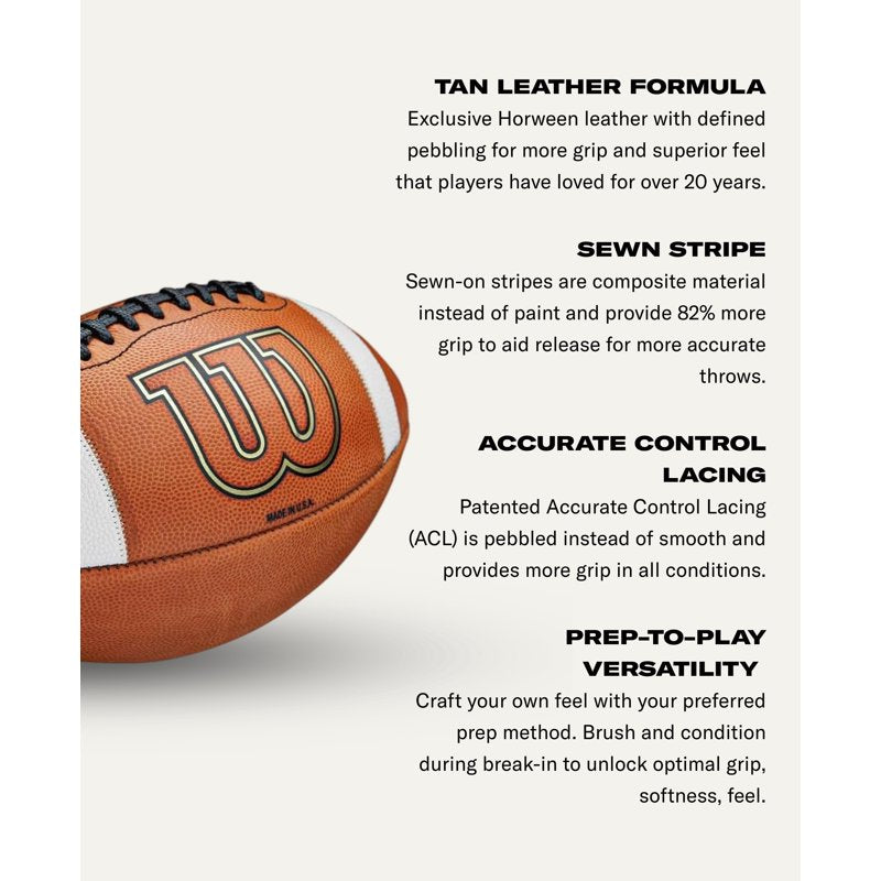 Wilson GST Junior Size Football - Official Game Ball for Youth & Pee Wee