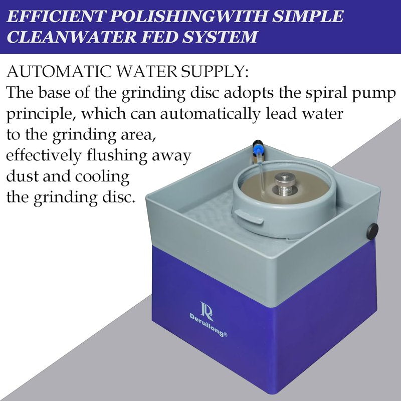4-Inch Flat Rock Polishing and Grinding Machine with Accessories Kit