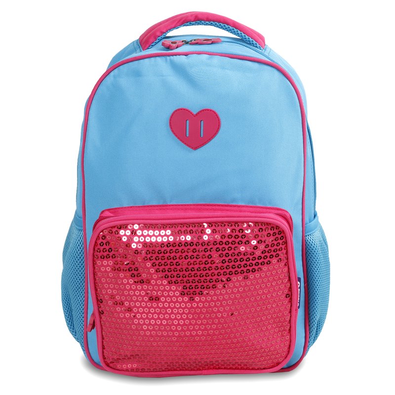 Kids School Backpack 14-Inch Unisex Sprinkle Sky Blue Durable Polyester