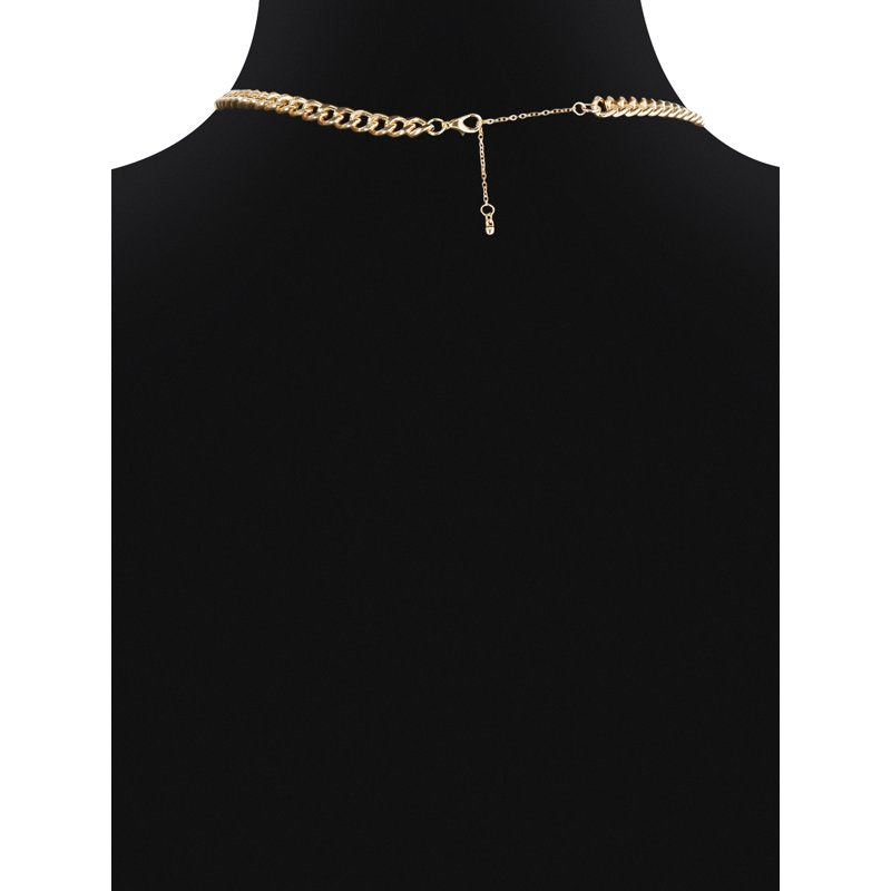 Women's Fashion Chain Necklace Set - 3 Piece Two-Tone Mixed Metal