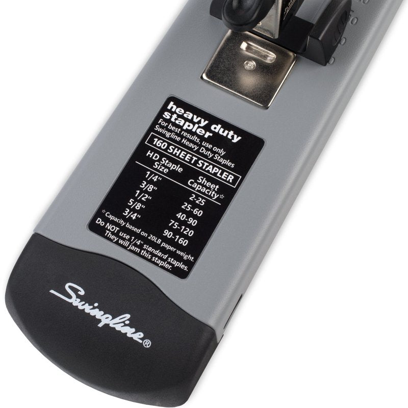 Heavy Duty Stapler for 160 Sheets - Black & Gray, Industrial-Grade