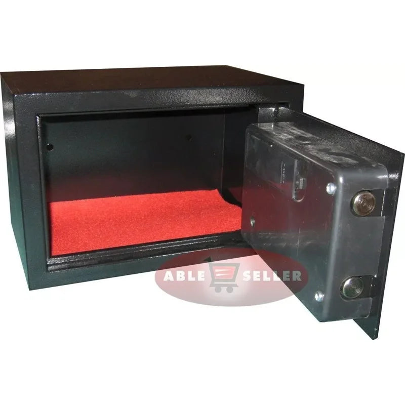 Digital Wall Safe Security Box for Jewelry Cash Guns - Black, Medium