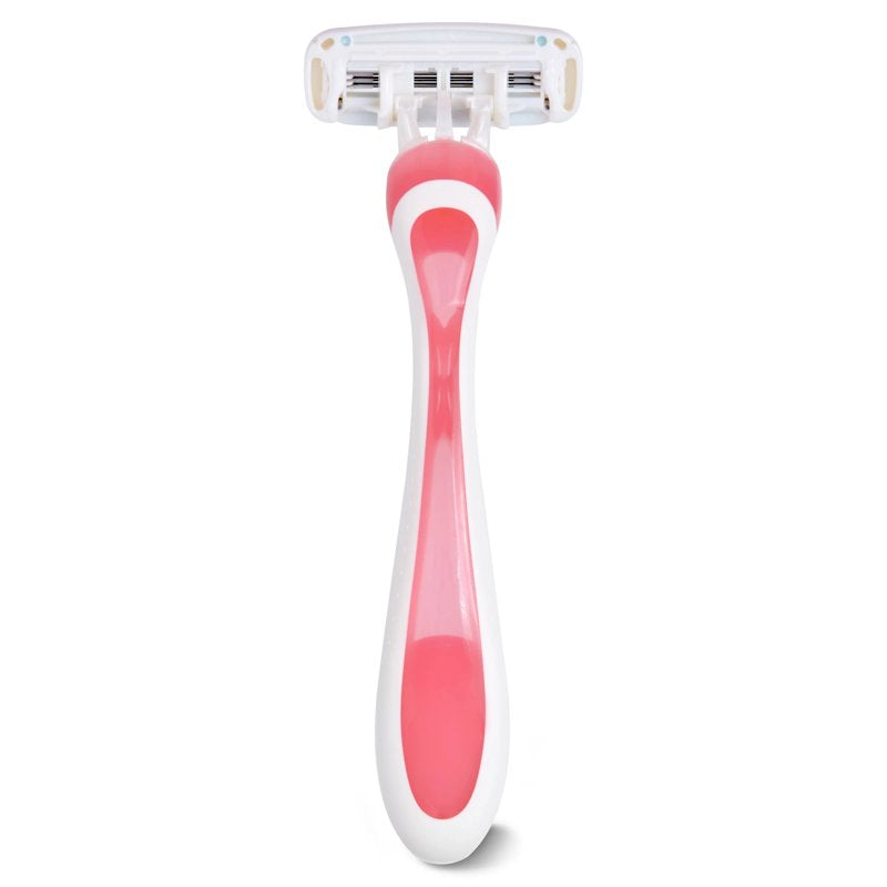 Disposable Women's 3-Blade Sensitive Razors with Moisturizing Surround - Pink, Pack of 6