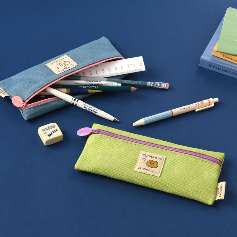 Vintage Pencil Case with Unmatched Friends Design, Portable & Stylish