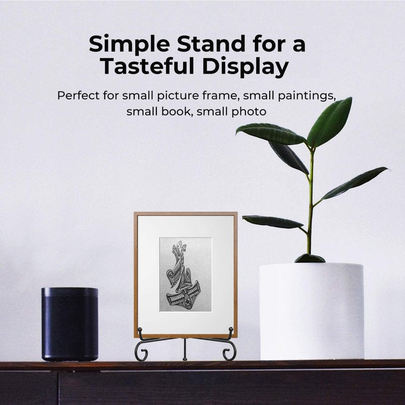 Display Plate Stands 2 Pack - Metal Easel Stands for Decorative Plates & Photos