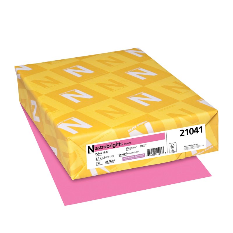 Color Cardstock Paper 8.5x11 Pulsar Pink 250 Sheets - Bright Craft Paper for DIY Projects