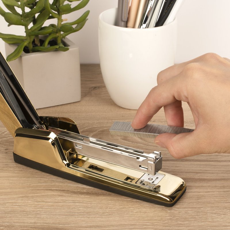 Swingline 747 Full Size Desktop Stapler 30 Sheets Gold Metallic Office