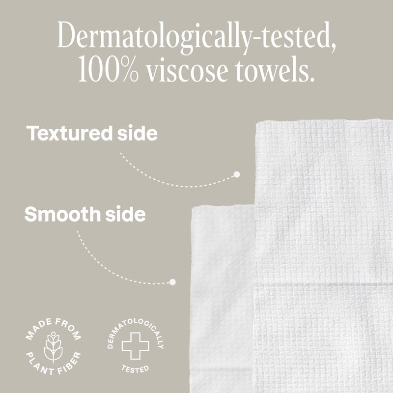 Disposable Hypoallergenic Face Towels - Extra Large, 40 Count