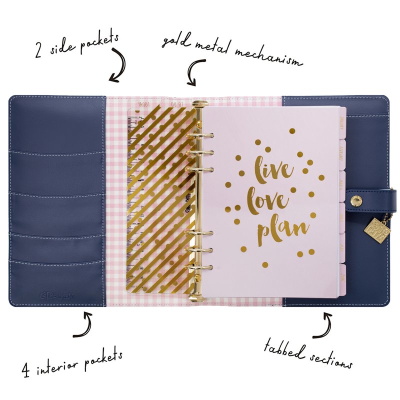 A5 Floral Planner - Undated Weekly & Monthly Organizer with Stickers