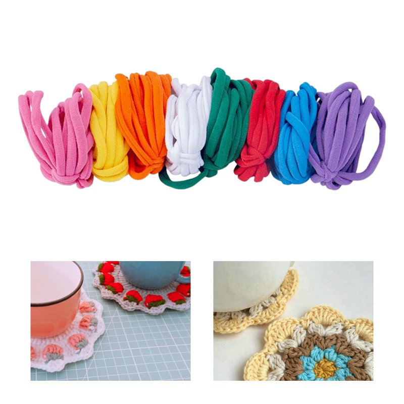 Elastic Weaving Loom Loops for DIY Crafts - 8 Colors, 96PCS