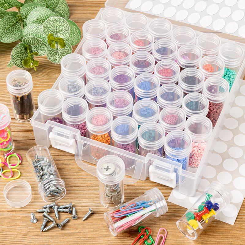 Bead Organizer with 42 Grid Storage Compartments for Jewelry and Craft Supplies