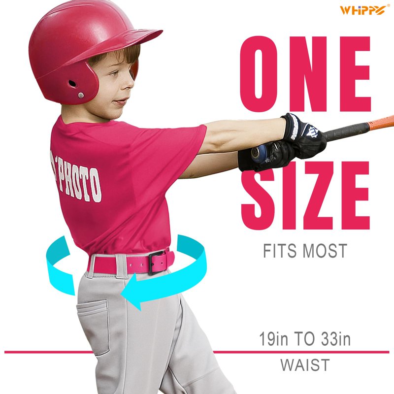 Kids Baseball Socks and Belt Set - Nickel-Free Adjustable Sports Combo