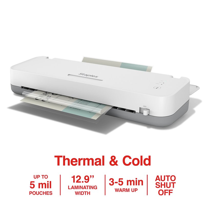 Thermal & Cold Laminator 12.9-Inch Wide Office Laminating Machine