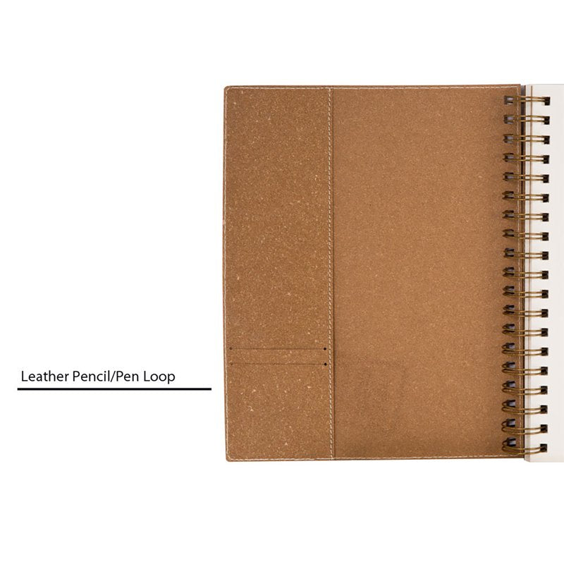 Double Wire Spiral Bound Artist Sketchbook - 270 Pages, 9.84x7.48", Leatherette Cover