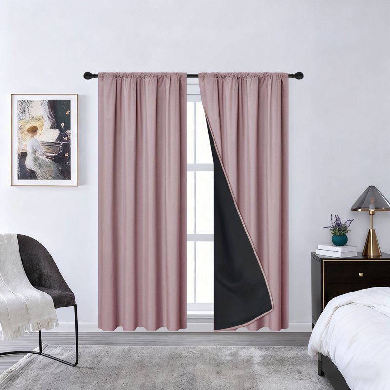 Light-Blocking Thermal Insulating Curtains for Bedroom and Living Room - 78.74x39.37 Inch