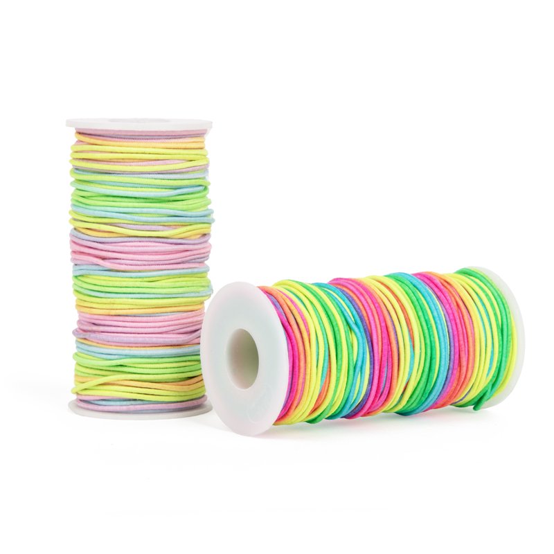 Neon & Pastel Rainbow 1mm Elastic Bracelet Stretch Cord 150ft Pack