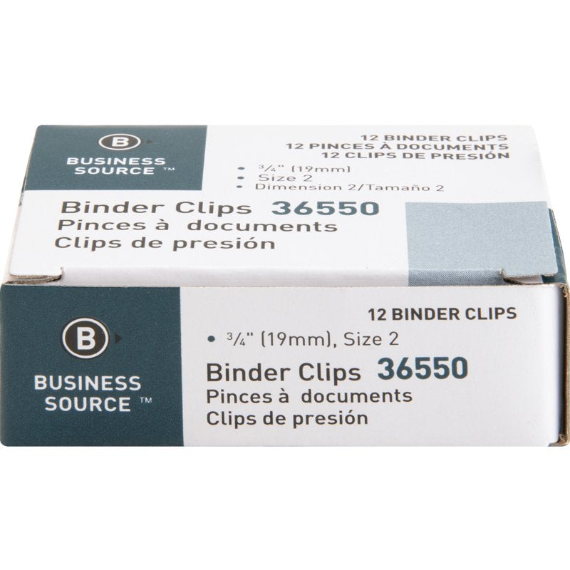 Fold-Back Binder Clips Black - Heavy-Duty Paper Clamps for Office & Classroom