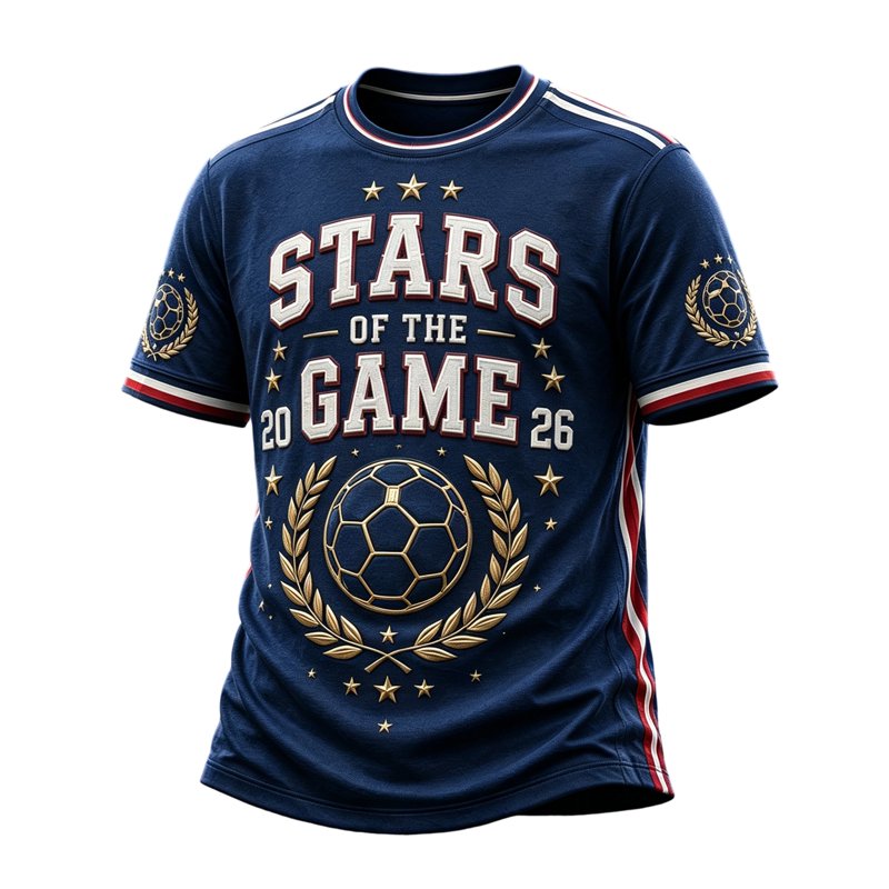 USA Soccer Jersey 2026 - Dark Gray, Size S - Short Sleeve Crewneck Fan Football Shirt