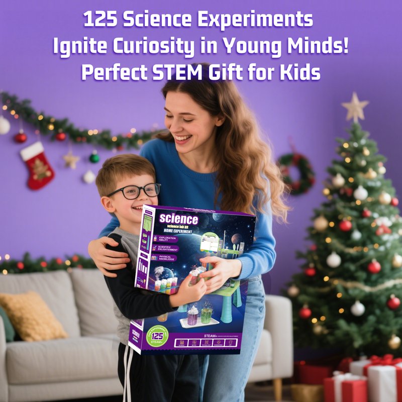 Kids Science Kit with 125 Experiments - STEM Learning & Educational Toys for Ages 4-12
