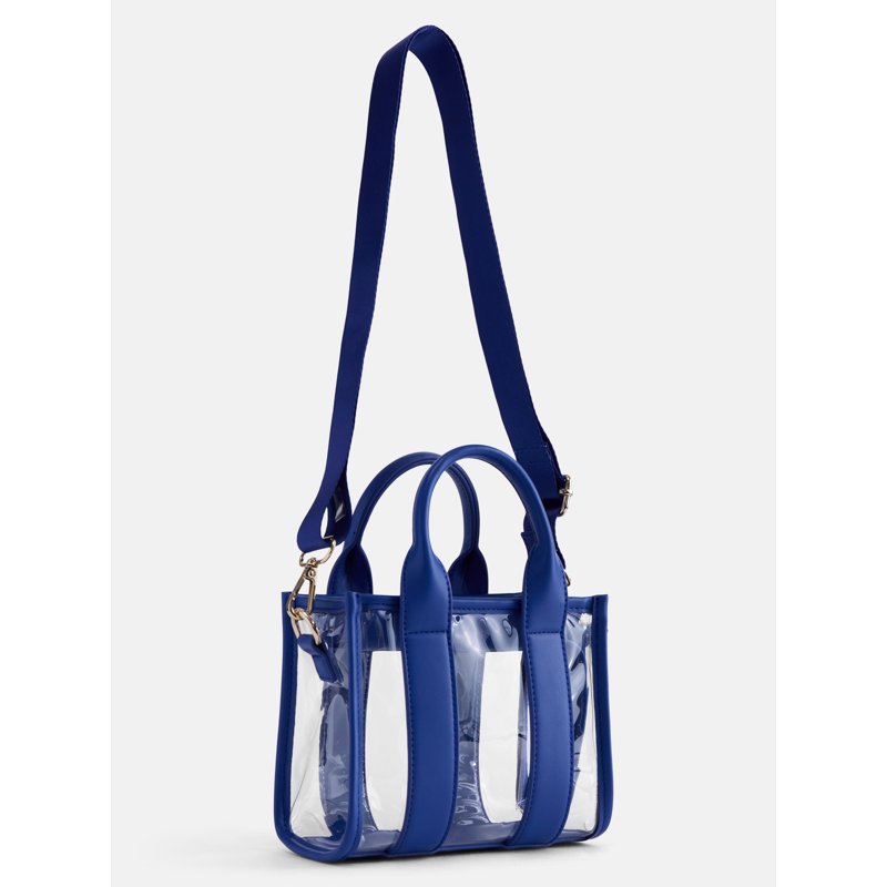 Clear Mini Tote Bag for Women - Game Day Stadium Approved with Zipper Closure