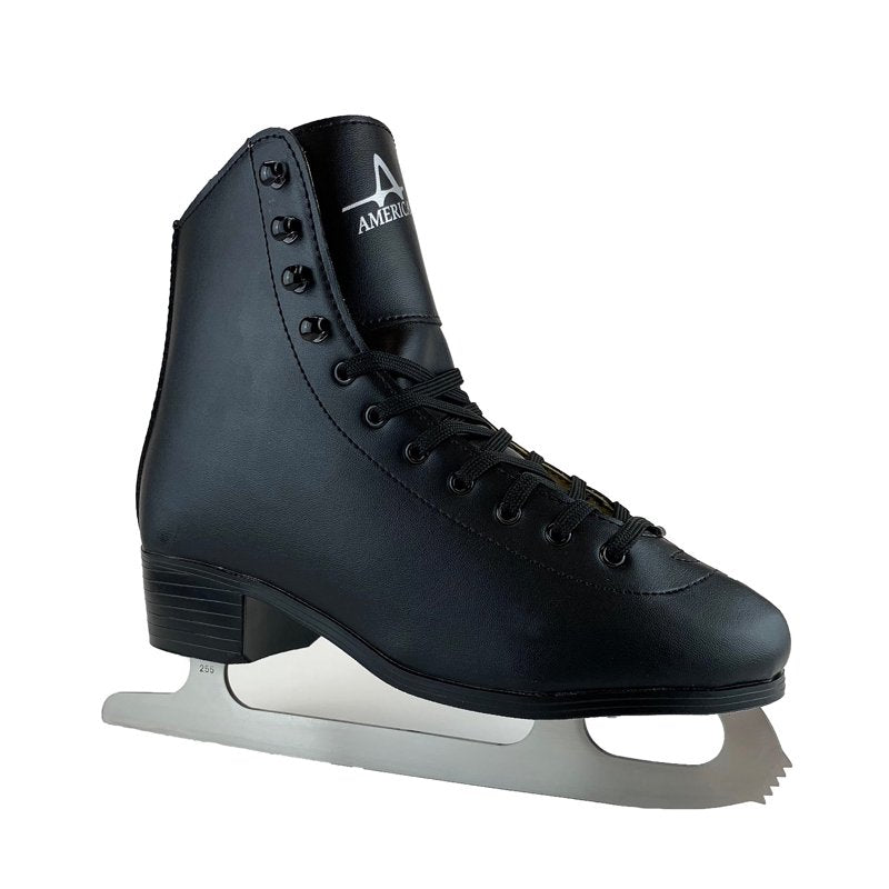 Men's Leather Figure Skate with Support & Steel Blade - Multiple Sizes