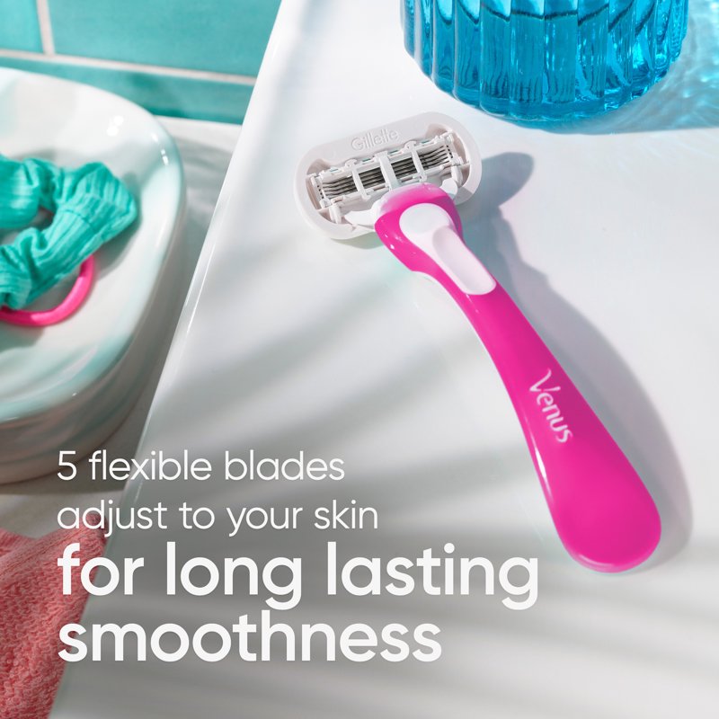 Disposable Women's Razors - 5 Blade Shaving Cartridges for Smooth Skin, Multipack 4