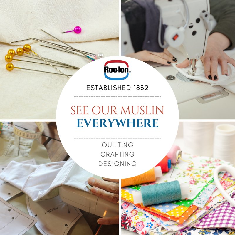 100% Cotton Bleached Fabric by the Yard - Permanent Press, Multi-Size