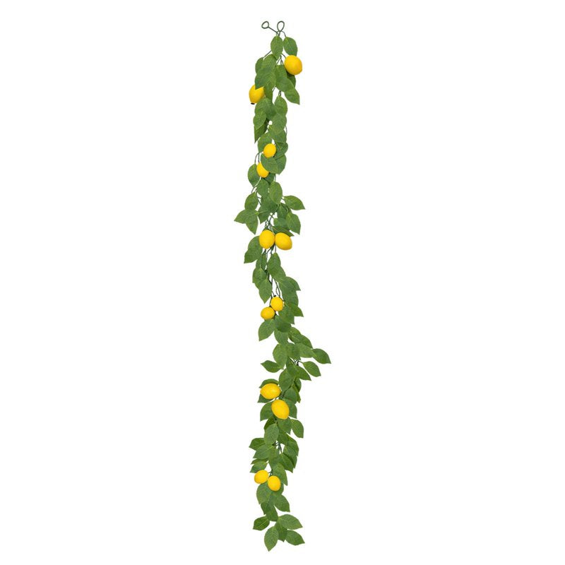 6Ft Artificial Lemon Vine Garland for Christmas Holiday Decor - Reusable Greenery