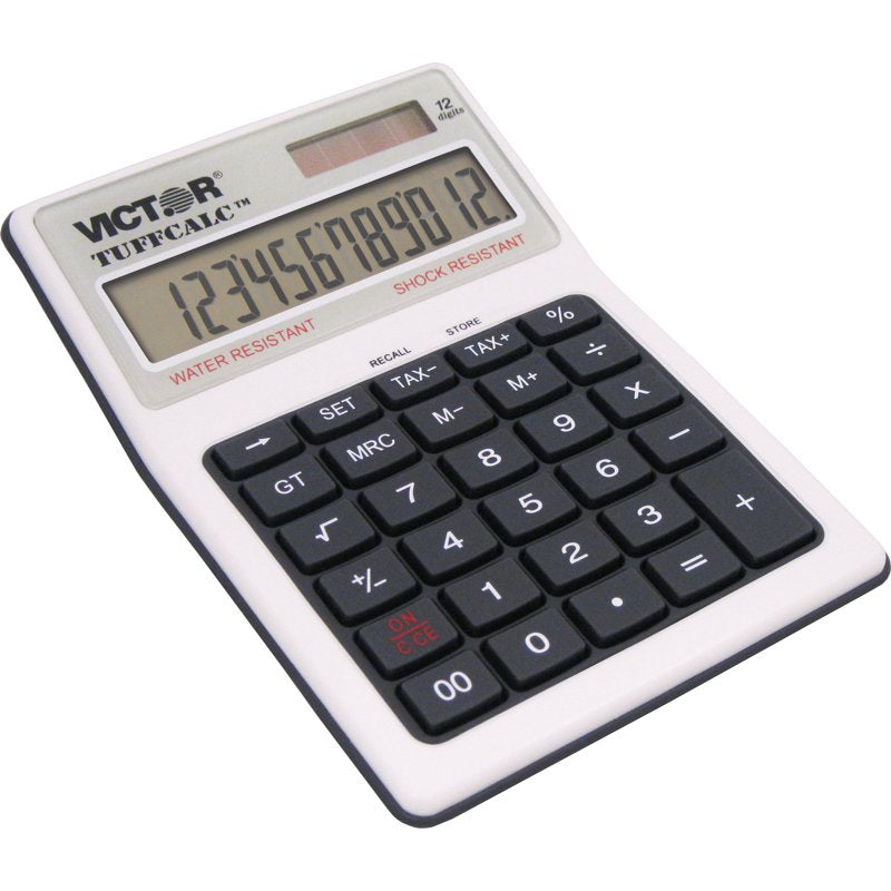 Waterproof Shock-Resistant 12-Digit Calculator for Work Environments