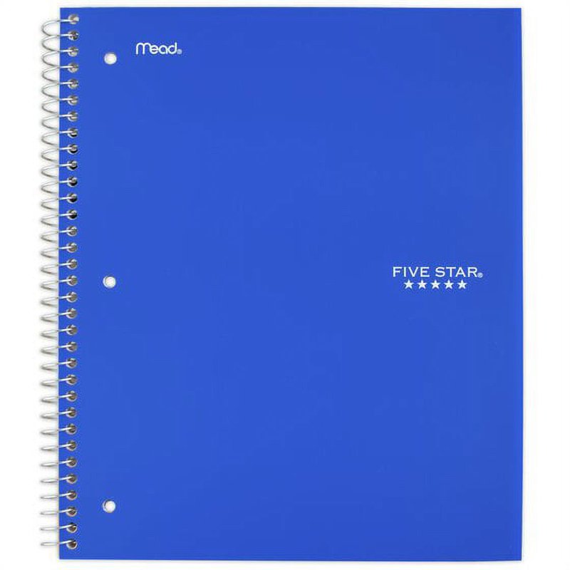 Two-Subject Wirebound College Ruled Notebook - 11 x 8 Inches, Assorted Colors