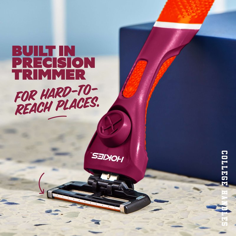 6-Blade Razor Starter Set with Diamond Grip Handle - Reusable Shaving Kit