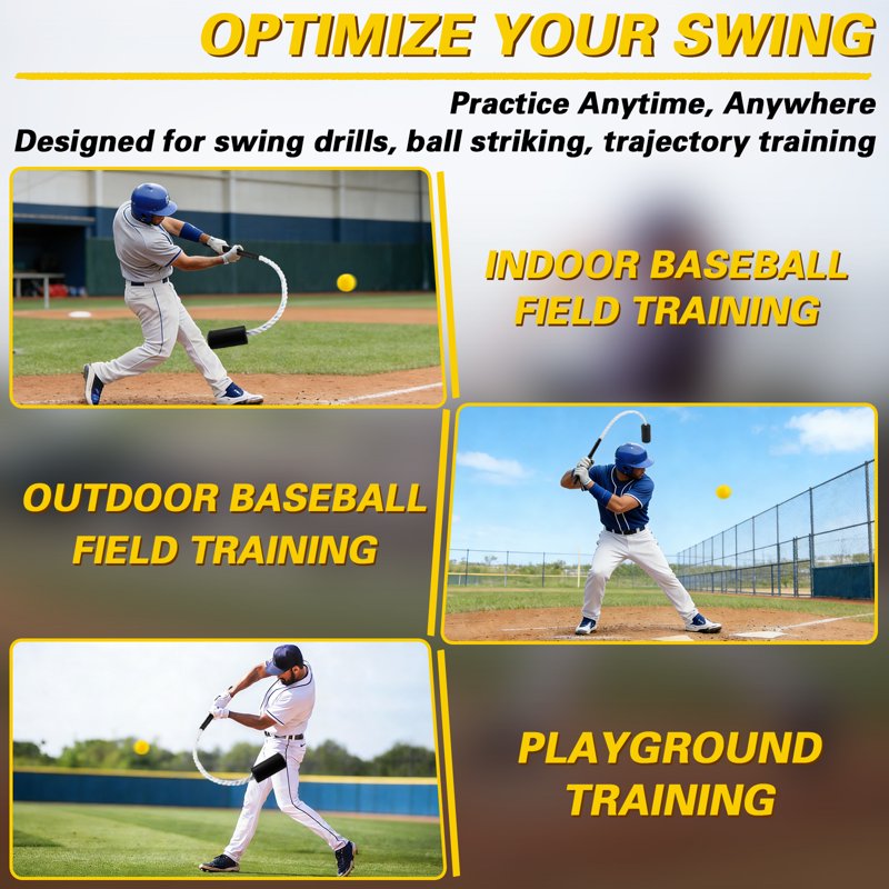 Youth Baseball Swing Trainer with Practice Balls and Adjustable Rope Batting Aid
