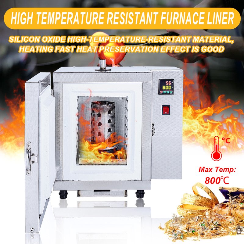 Jewelry Casting Furnace with Temperature Control 800°C - Burnout Oven Machine