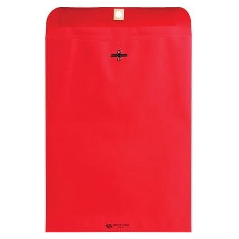 Brightly Colored 9x12 Clasp Envelopes - Red, 28 lb, Pack of 10