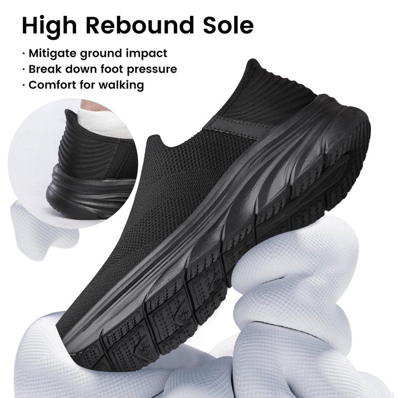 Men's Slip-On Walking Shoes - Lightweight, Breathable Casual Sneakers
