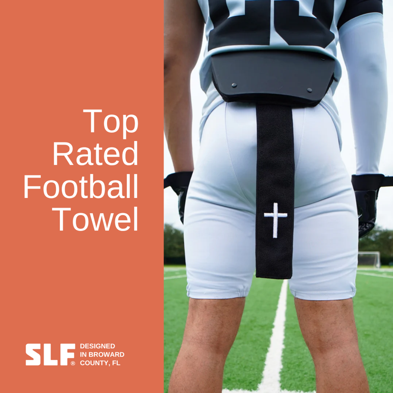 Football Towel with Cross Embroidery - Microfiber Sports Towel for Athletes