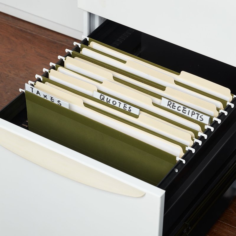 Staples Letter-Size 3-Inch Box-Bottom Hanging File Folders - Green, 25 Pack