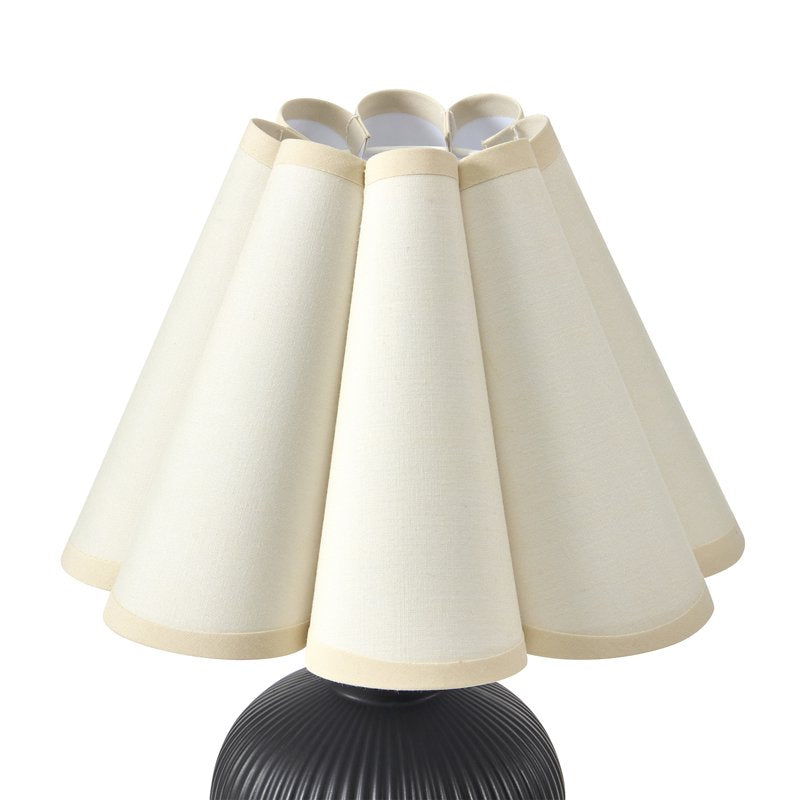 Home Decor Collection 12.5-Inch Ceramic Table Lamp with Fabric Shade