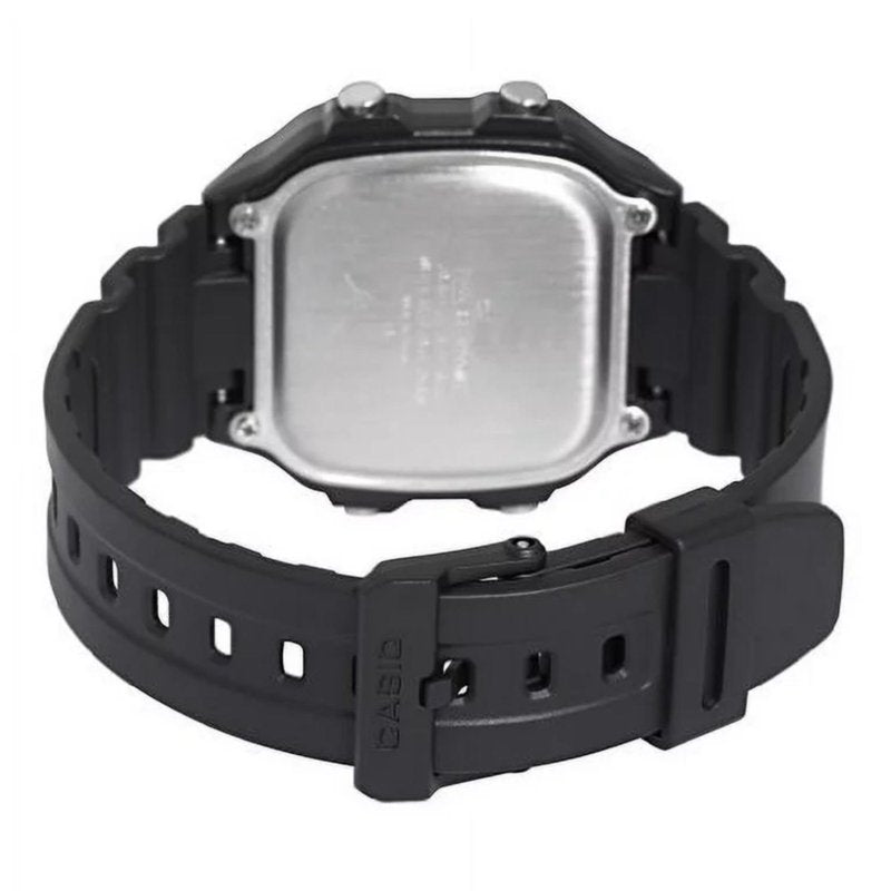 Men's Digital Watch Black Resin Band Casual Timepiece with Alarm & Water Resistance