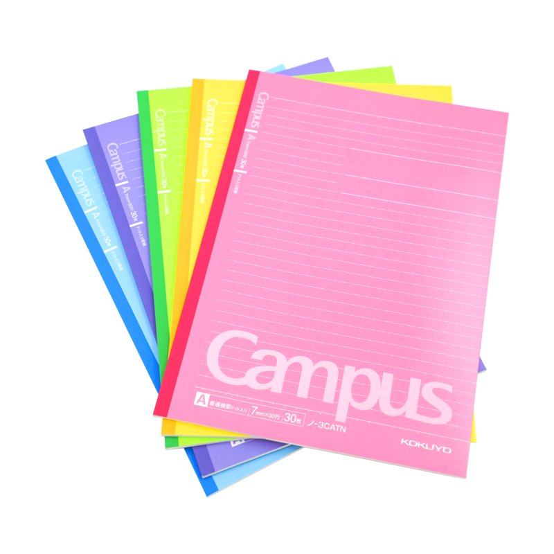 5 Pack Assorted Color Ruled Notebooks - Semi-B5, Wireless Binding