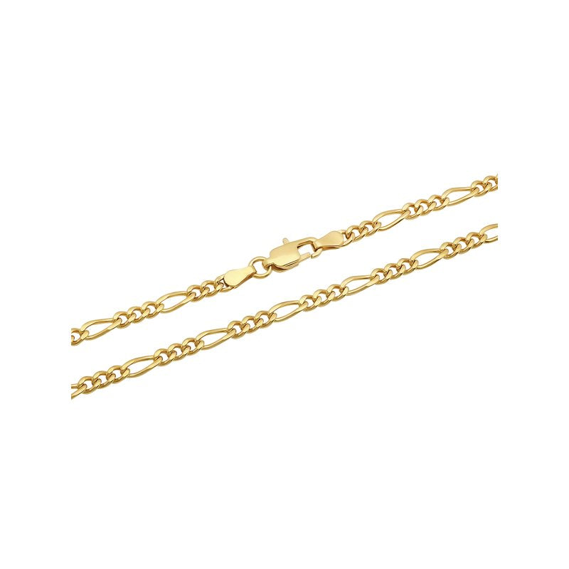 Men's Stainless Steel Figaro Chain Necklace 24 Inch Light Weight Jewelry