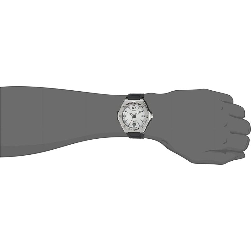 Men's Sport Analog Watch with Metal Bezel Water Resistant 100M - Multiple Colors