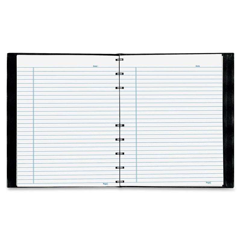 Twin-Wire Composition Notebook with Organization Tabs - 50 Sheets, Black Cover