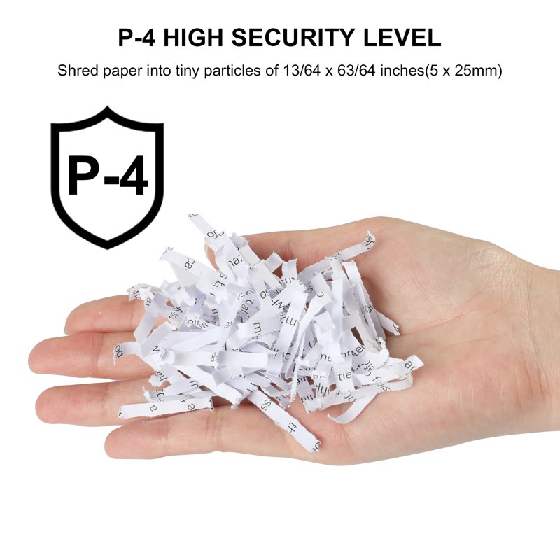 18-Sheet Cross Cut Paper Shredder for Home Office with Wastebasket and Safety Features