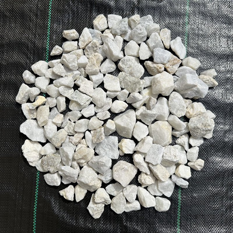 11 lbs Big Dolomite White Gravel Stones for Landscaping & Water Features